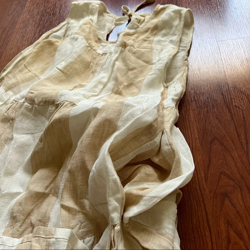 Laude the Label Cotton Linen Tiered Dress - size MEDIUM - Picture 5 of 8